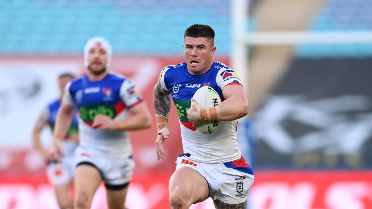 Best is having his most consistent season with the Knights, highlighted by a hat-trick against Canterbury that sealed his Origin debut. Picture: NRL Photos