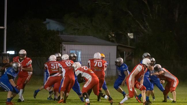 Mackay Gridiron vs Townsville Cyclones at West Tiger Park Walkerston. Saturday 20 January 2024 Picture:Michaela Harlow
