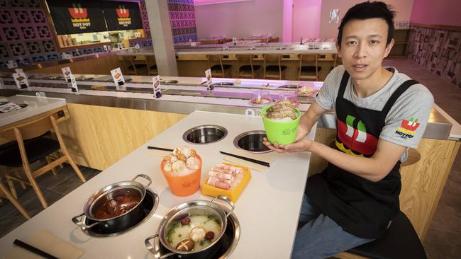 Hot Pot 2023 owner Eric Yang at North Hobart. Picture: Chris Kidd