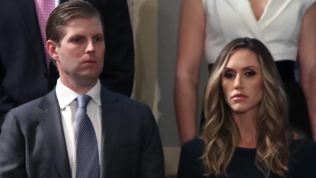 Eric and Lara Trump, who is tipped as a potential dark horse in the race for political office. Picture: Getty