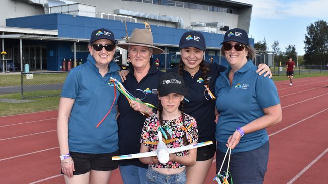 Kelly Campbell, Emily Yeo, Donna Rehbock, Tracy del Nido and Scarlett del Nido at the Sunshine Coast Relay for Life 2022.