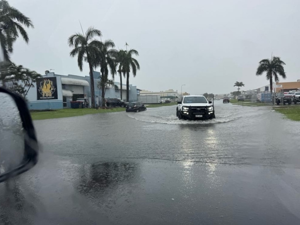 Mackay weather. Flooding on Ginger St on February 4, 2025. Photo supplied by Graham Stoker