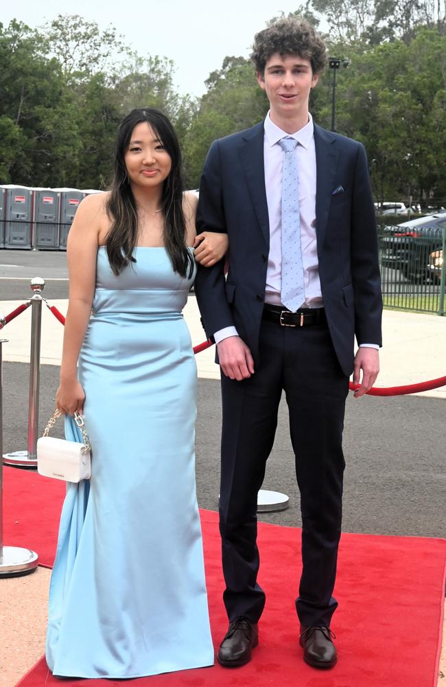 Gracelyn Brown and Henry Friend at Pacific Lutheran College 2023 formal. Picture: Tegan Annett