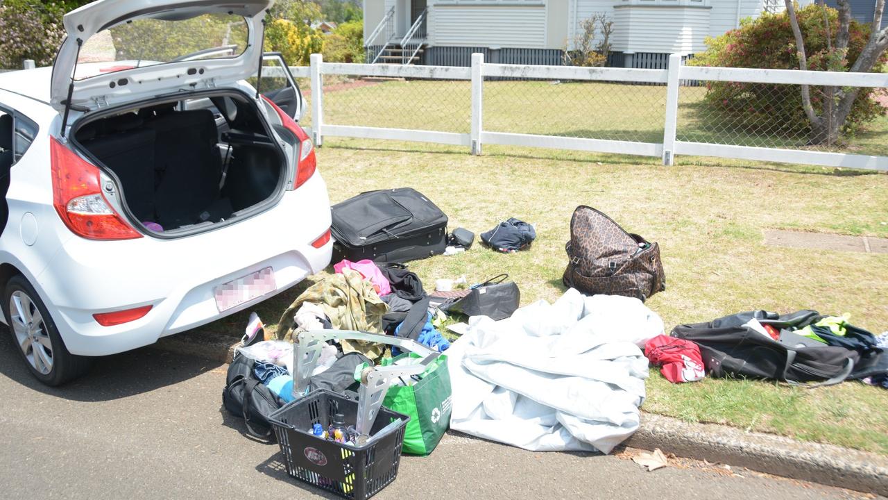 The car contained a large amount of luggage that concealed drugs, a firearm and drug materials. .