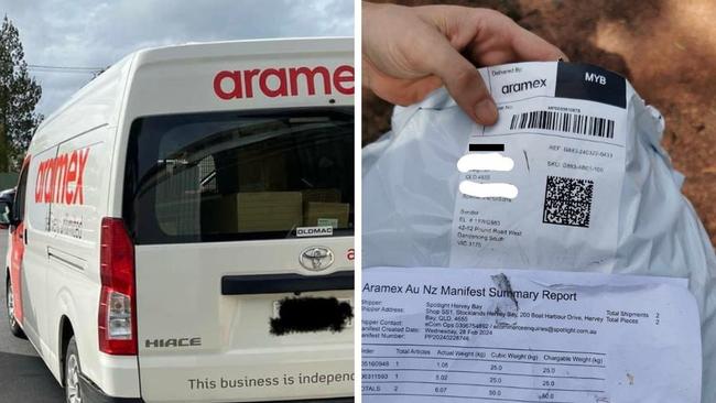 Good Friday has taken a bad turn for a Maryborough courier service and its customers after one of its vans was reportedly stolen by a thief who then ripped open dozens of parcels and dumped the packaging in bushland.