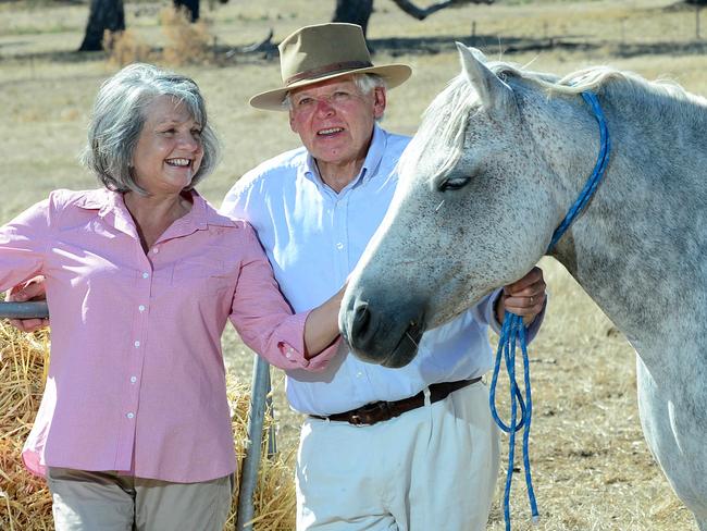 Maggie and John Dawkins on their farm at Eden Valley. Picture: Mark Brake