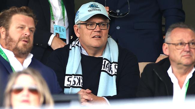 Most of us are happy to see leaders like Prime Minister Scott Morrison attending the footy. Picture. Phil Hillyard