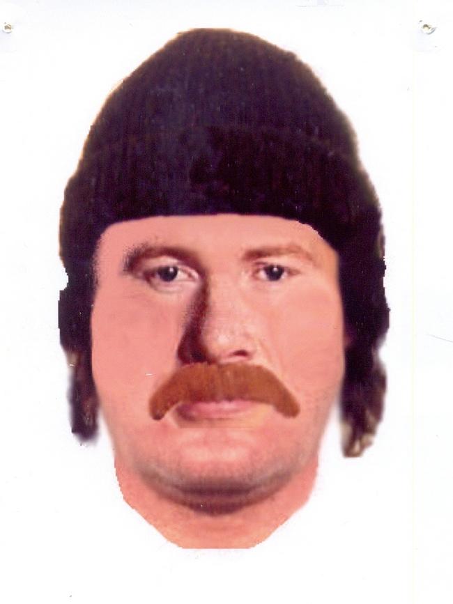 Police identikit photofit image of the SA bank robber known as the Bicycle Bandit.