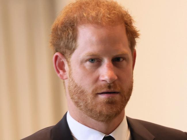 NEW YORK, NEW YORK - JULY 18:  Prince Harry, Duke of Sussex and Meghan, Duchess of Sussex arrive at the United Nations Headquarters on July 18, 2022 in New York City. Prince Harry, Duke of Sussex is the keynote speaker during the United Nations General assembly to mark the observance of Nelson Mandela International Day where the 2020 U.N. Nelson Mandela Prize will be awarded to Mrs. Marianna Vardinogiannis of Greece and Dr. Morissanda KouyatÃÂ© of Guinea.  (Photo by Michael M. Santiago/Getty Images)