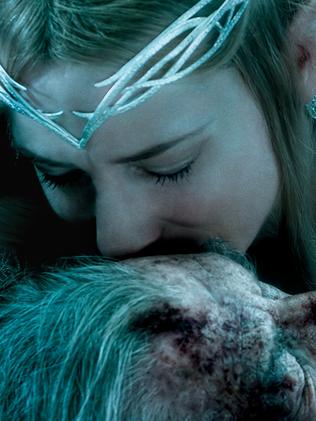 Cate Blanchett as Galadriel and Sir Ian McKellen as Gandalf.