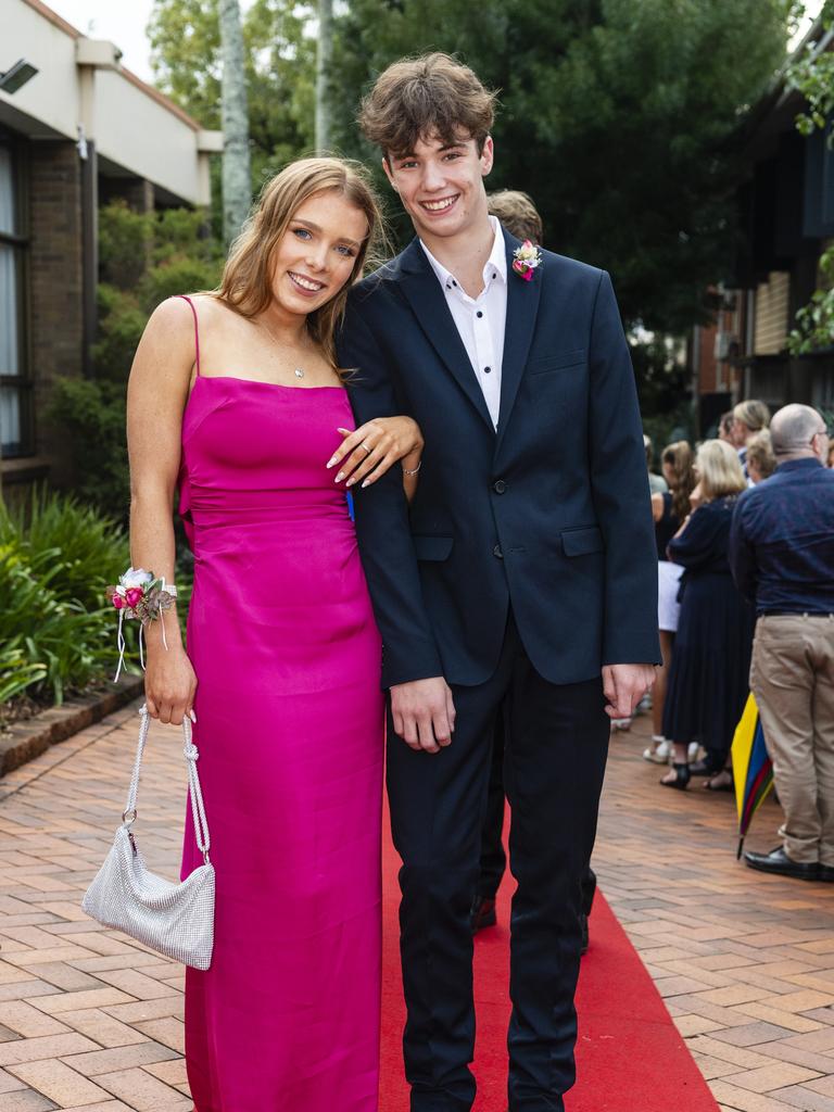 Meg Whiteside and Kurtis Goodger at Fairholme College formal, Wednesday, March 29, 2023. Picture: Kevin Farmer