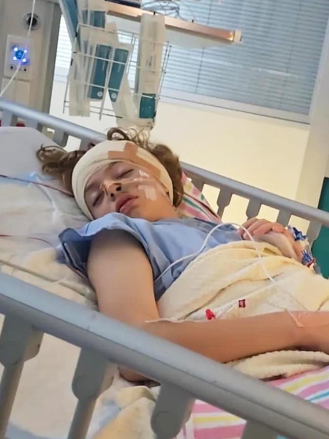 Harmony in hospital. Picture: GoFundMe.