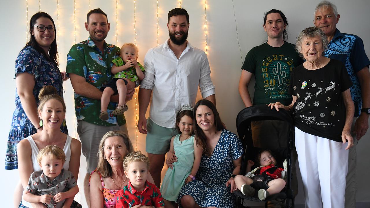 Great grandkids finally meet their great grandmother after Covid kept these families apart last Christmas. Picture: (A)manda Parkinson