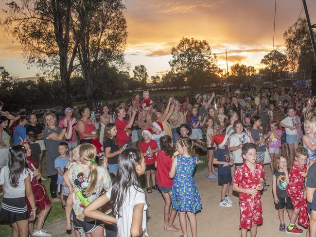 The kids were having a blast at the 2024 Mildura Christmas Carols. Picture: Noel Fisher