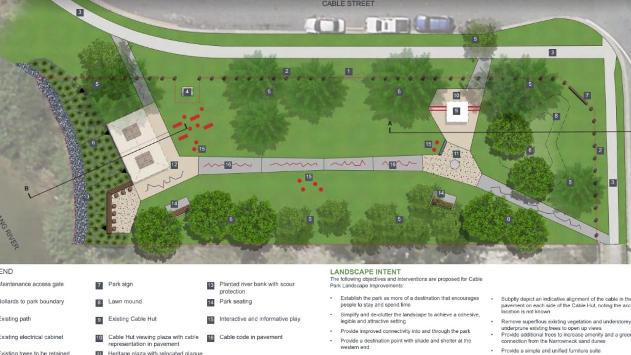 Concept plan for redevelopment of Cable Park at Main Beach on the Gold Coast.