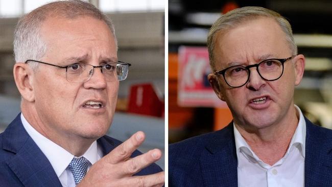 Scott Morrison and Anthony Albanese. Photo: News Corp Australia