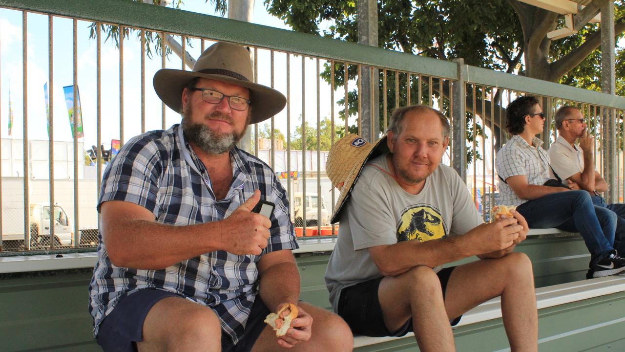 BUNDY SHOW 2021: Troy Eckart and Paul Rammett enjoying the horse riding events.