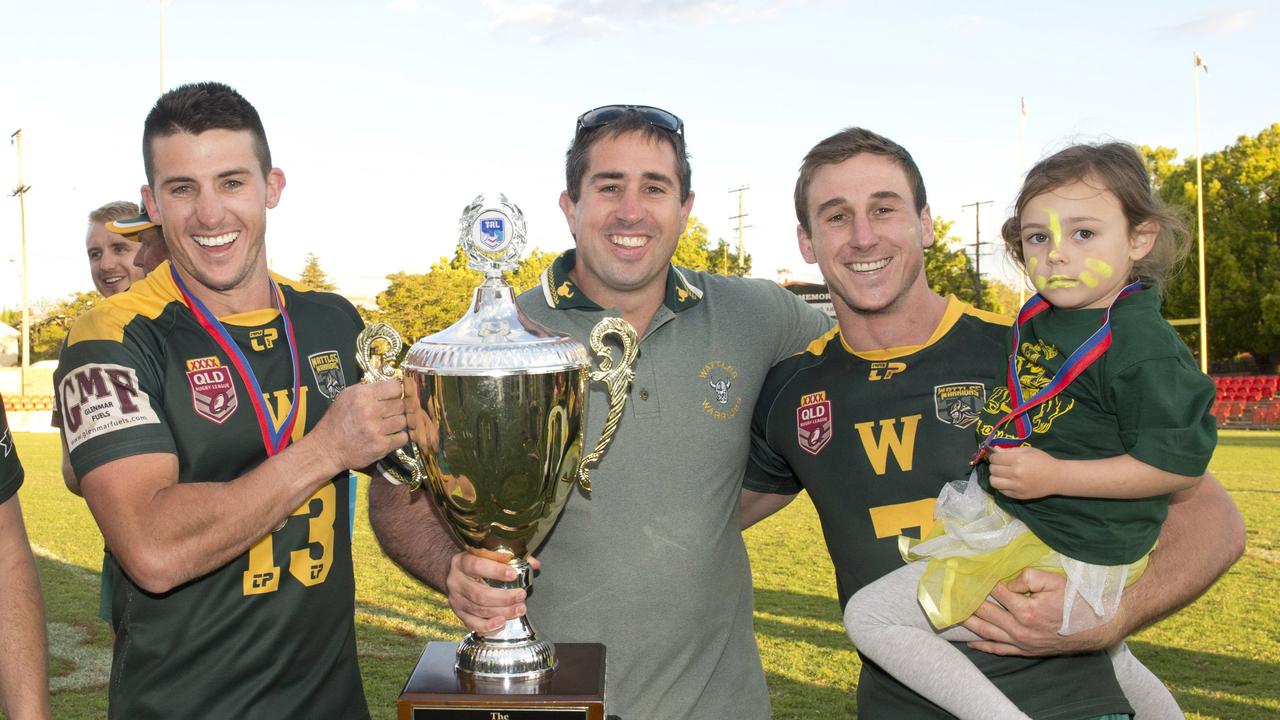 Ryan, Luke, Matt and with Jorja Duggan celebrate after the 2015 final.