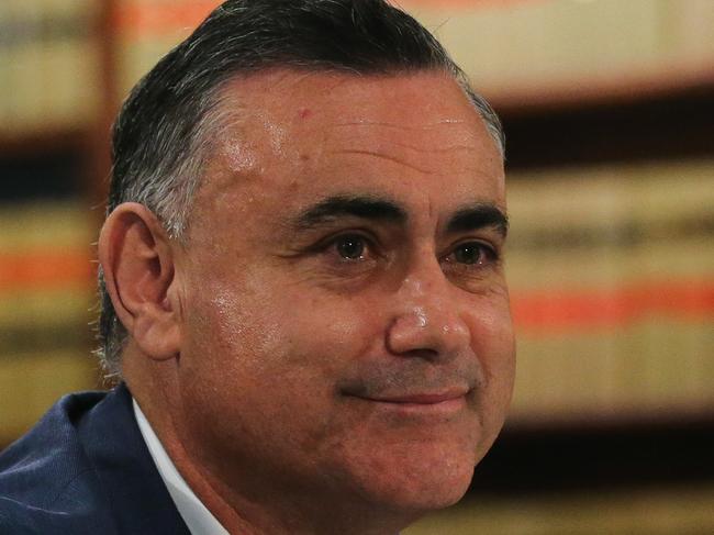 SYDNEY, AUSTRALIA - Newswire Photos- August 08, 2022: John Barilaro is questioned during the inquiry into the appointment as Senior Trade and Investment Commissioner to the Americas at NSW Parliament House in Sydney. Picture: Gaye Gerard / NCA Newswire