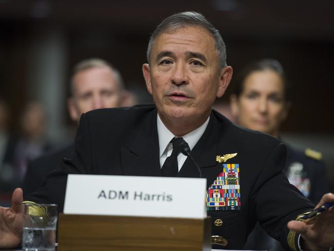 Admiral Harry Harris was set to become Australia’s next US ambassador but was reassigned at the last minute. Picture: Getty Images