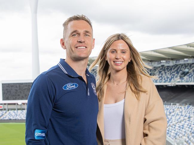 Brit Selwood has opened up about her and husband Joel Selwood’s difficult pregnancy journey. Picture: Jason Edwards