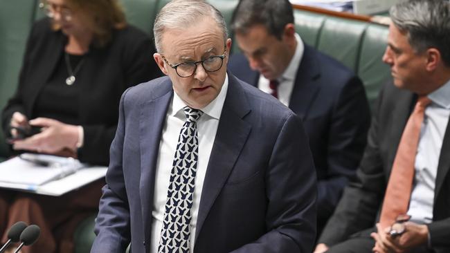 Anthony Albanese during Question Time at Parliament House in Canberra. Picture: NewsWire / Martin Ollman
