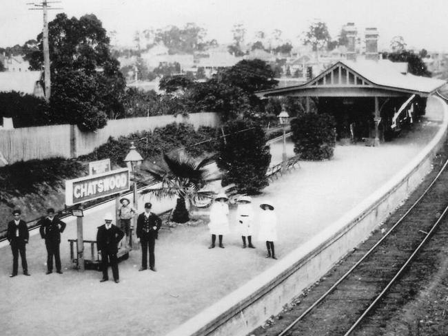 Chatswood Railway Station, circa 1916.