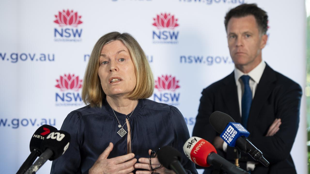 NSW chief health officer Kerry Chant and Premier Chris Minns are urging NSW residents to get vaccinated against the flu. Picture: NCA NewsWire / Monique Harmer