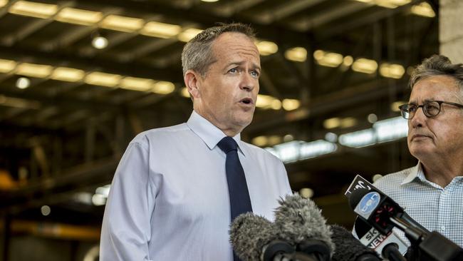 Opposition Leader Bill Shorten and Wayne Swan.