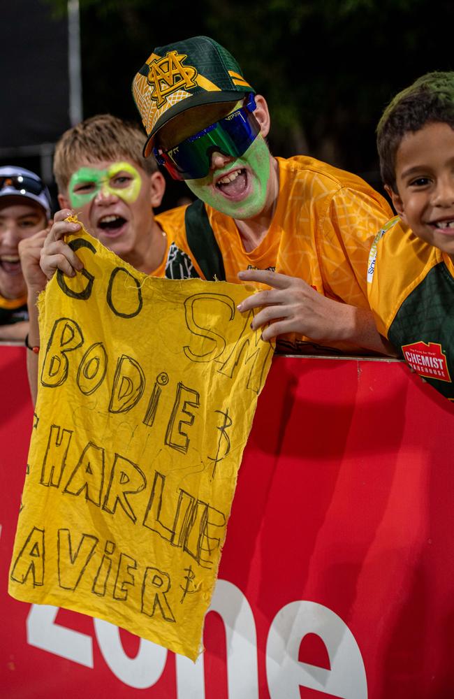 St Mary's fans in the 2023-24 NTFL Men's Grand Final between Nightcliff and St Mary's. Picture: Pema Tamang Pakhrin