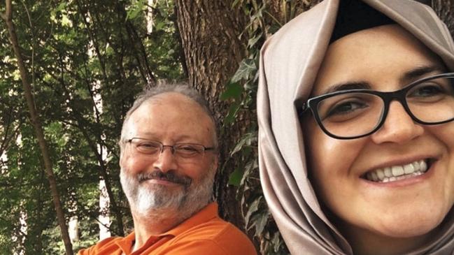 Jamal Kashoggi and Hatice Cenzig. Picture: Hatice Cenzig/The Times UK Syndications