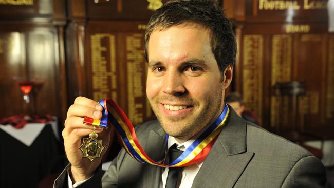 James Allan with one of his three Magarey Medals.