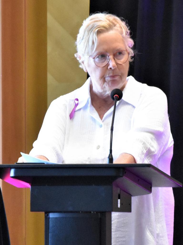 Australian lawyer and the NT's first female member of the bar Sally Gearin gave a speech at the City of Darwin International Women's Day walk and Celebrations, Saturday March 5.