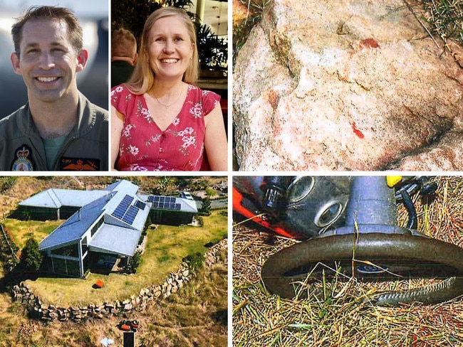An air force pilot charged with the murder of his wife - before staging it to look like she had an accident on their ride-on mower - allegedly claimed in his triple-0 call the mower had “rolled” and he had to “pull it off” his wife, while asking for an ambulance “ASAP”.