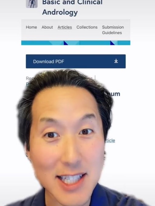 Research found those with larger noses have an average bigger penis length than men with shorter. Picture: TikTok/tonyyounmd