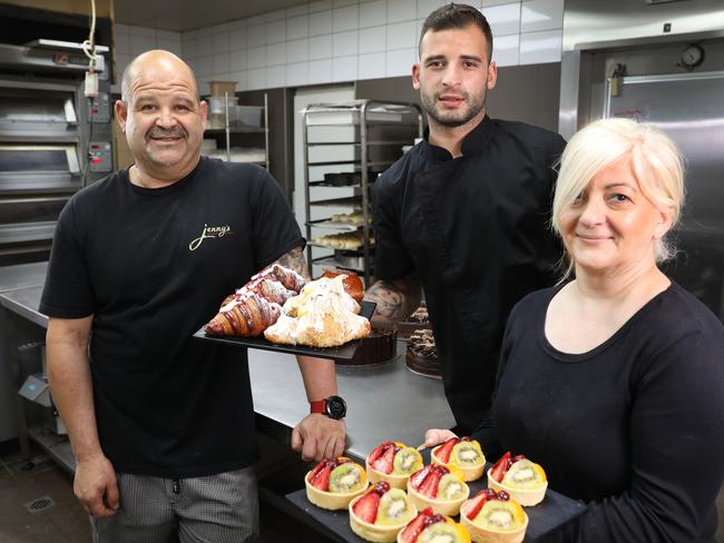 EXPERIENCED HELP WANTED: Enzo Titaro, with son Joe and wife Pat, says he has trouble attracting experienced staff at his business, Jenny’s Gourmet Bakery, and would employ skilled migrants. <b>Picture: AAP/DEAN MARTIN</b>