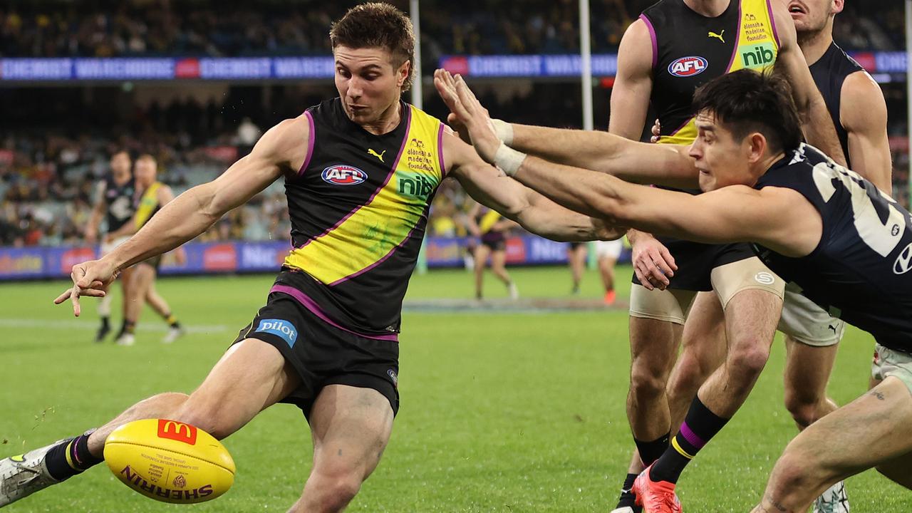 Liam Baker is showing signs of Jimmy Bartel in the way he plays. Picture: Getty Images