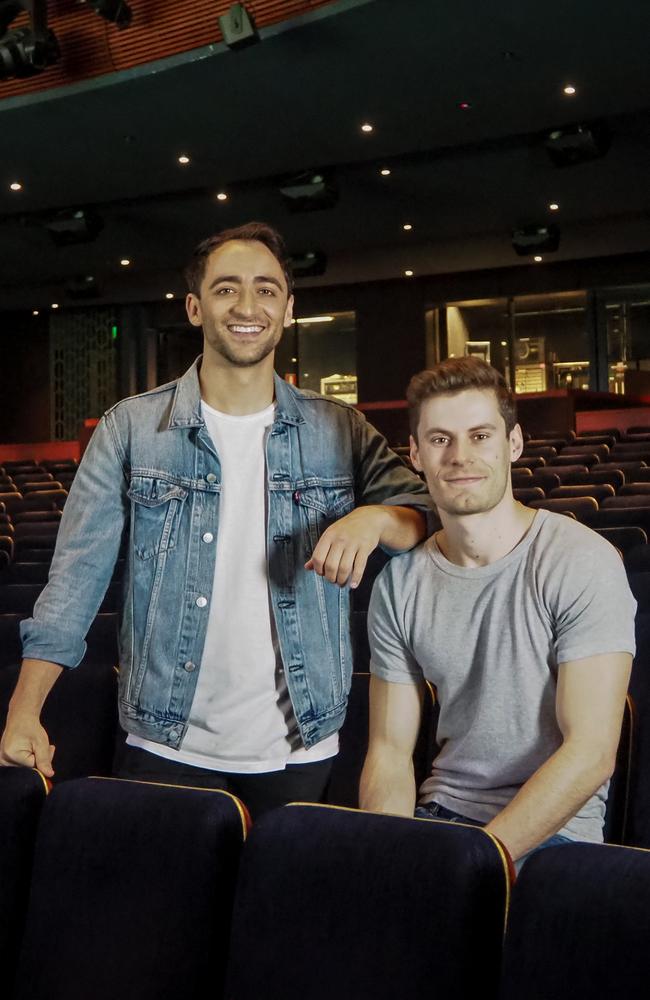 Brisbane born Matthew Backer and his partner Stephen Madsen at a theatre in Sydney where they met.