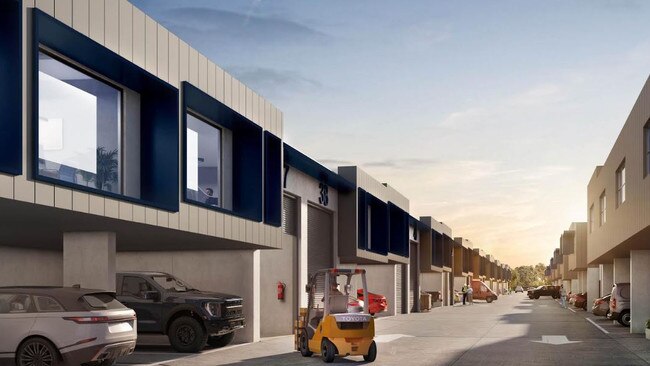 Artist impression of the outside of the business park.