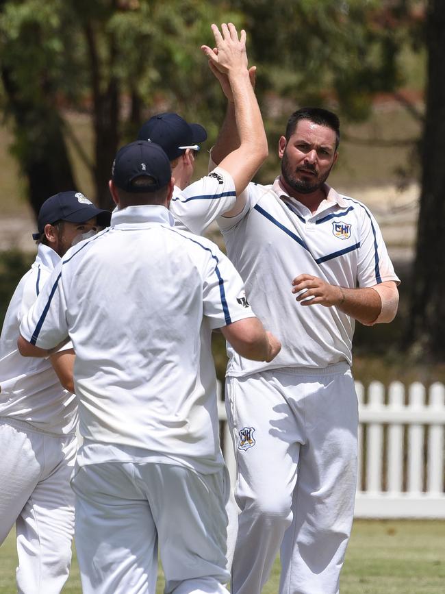 Henderson celebrates a wicket. Picture: Steve Holland