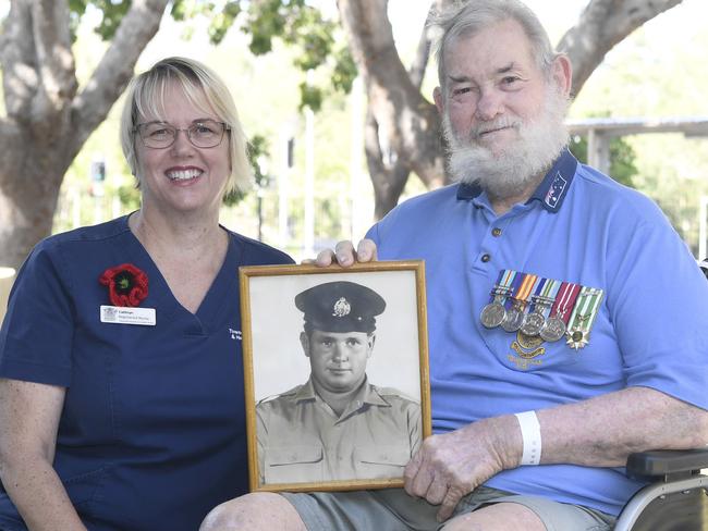 Townsville University Hospital Veteran Liaison Officer CathrynShephard with Vietnam veteran Roy Florence.