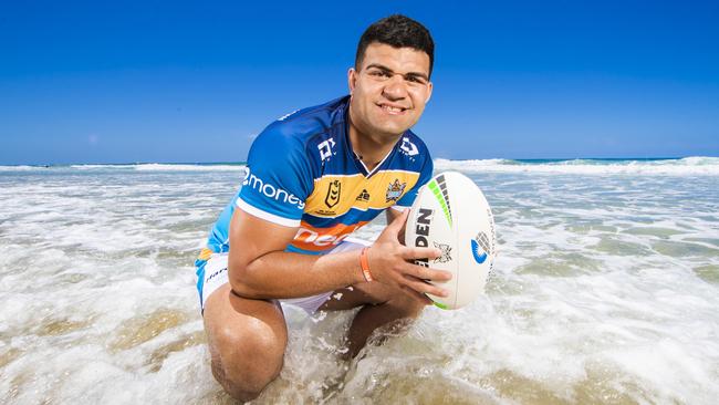 Tesi Niu is friends with Titans recruit David Fifita. Picture: Nigel Hallett