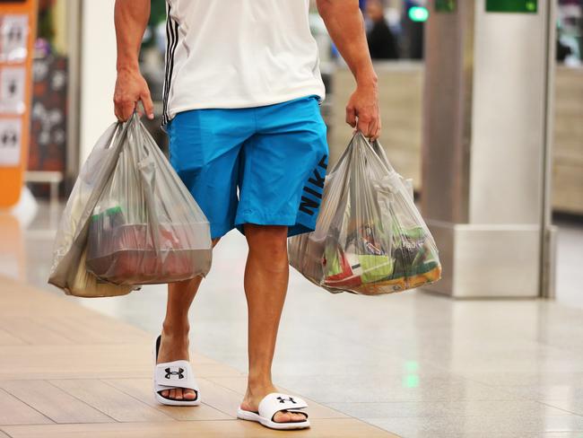 Plastic shopping bags are banned. Picture: AAP Image/Angelo Velardo