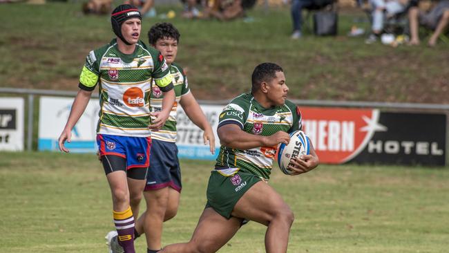 Josiah Pahulu, Jets. Mal Meninga Cup, Western Mustangs vs Ipswich Jets. Saturday. 6th Feb 2021 Picture: Nev Madsen