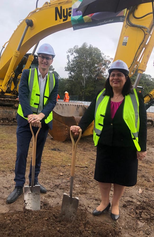 Bart Mellish and Grace Grace at the sod turning.