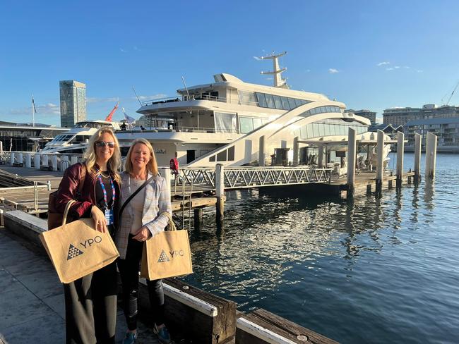 YPO members boarding a superyacht for an event. Picture: Facebook