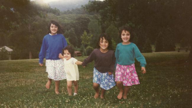 Durkhanai Ayubi and sisters in Melbourne in the late 1980s