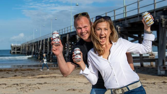 Josh and Lucy King brewing beer in Coffs at King Tide Brewing.