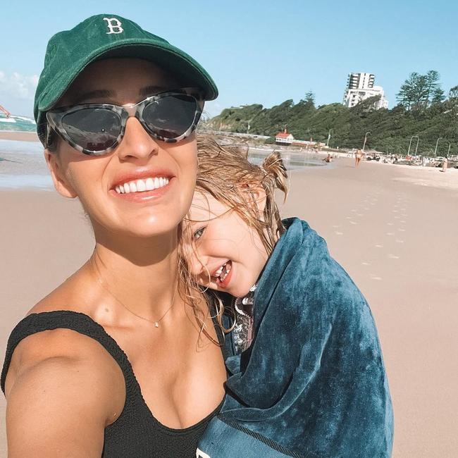 Former Australian cricket captain Tim Paine’s wife Bonnie pictured holidaying on the Gold Coast instead of being in Tasmania for the 5th Ashes test match. Picture: Instagram @bon.paine