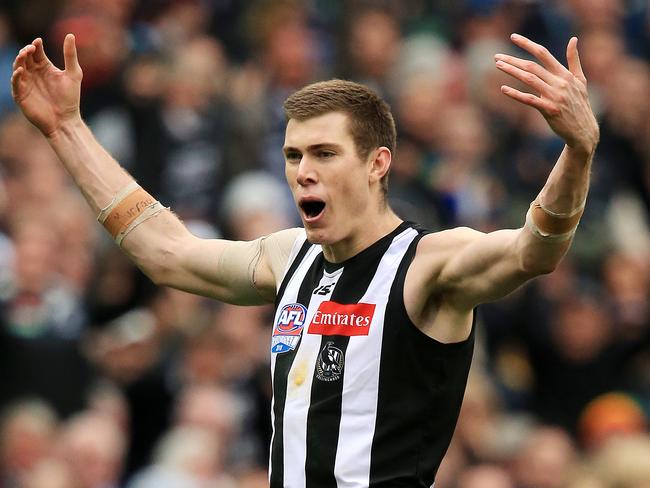 Mason Cox kicked a big goal in the final quarter. Picture: Mark Stewart